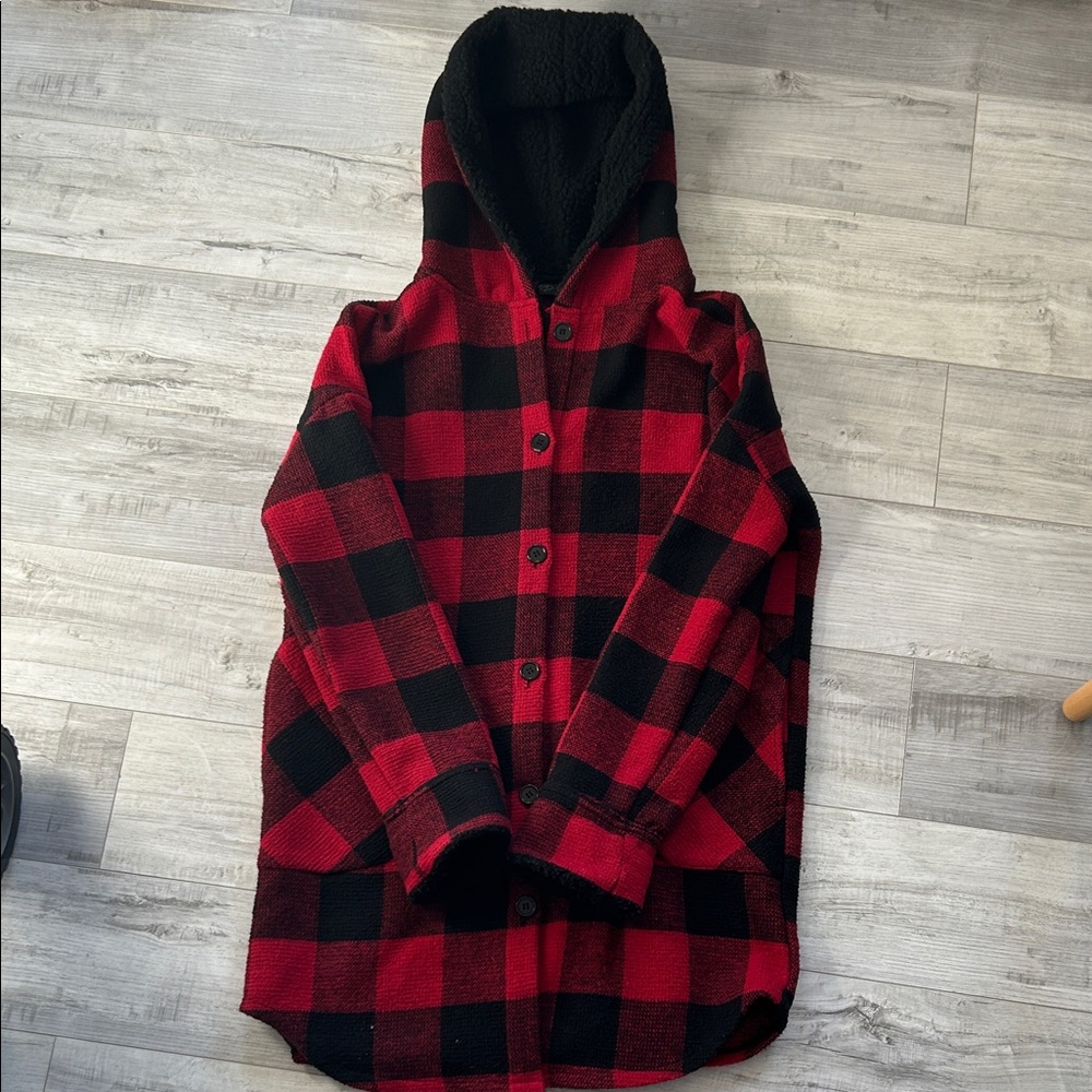 RD Style Red and Black Plaid Jacket